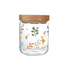 Round Shape High Borosilicate Glass Glass Food Storage Jar